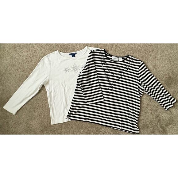 Karen Scott & Alfred Dinner BUNDLE OF 2 Women’s Size PL Petite Large - Picture 1 of 11